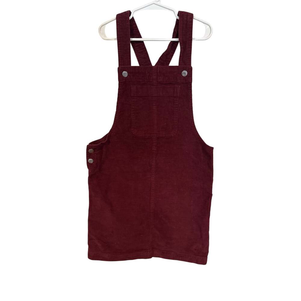 GAP Kids Girls L 10/12 Burgundy Corduroy Overall Dress Jumper Pinafore Fall